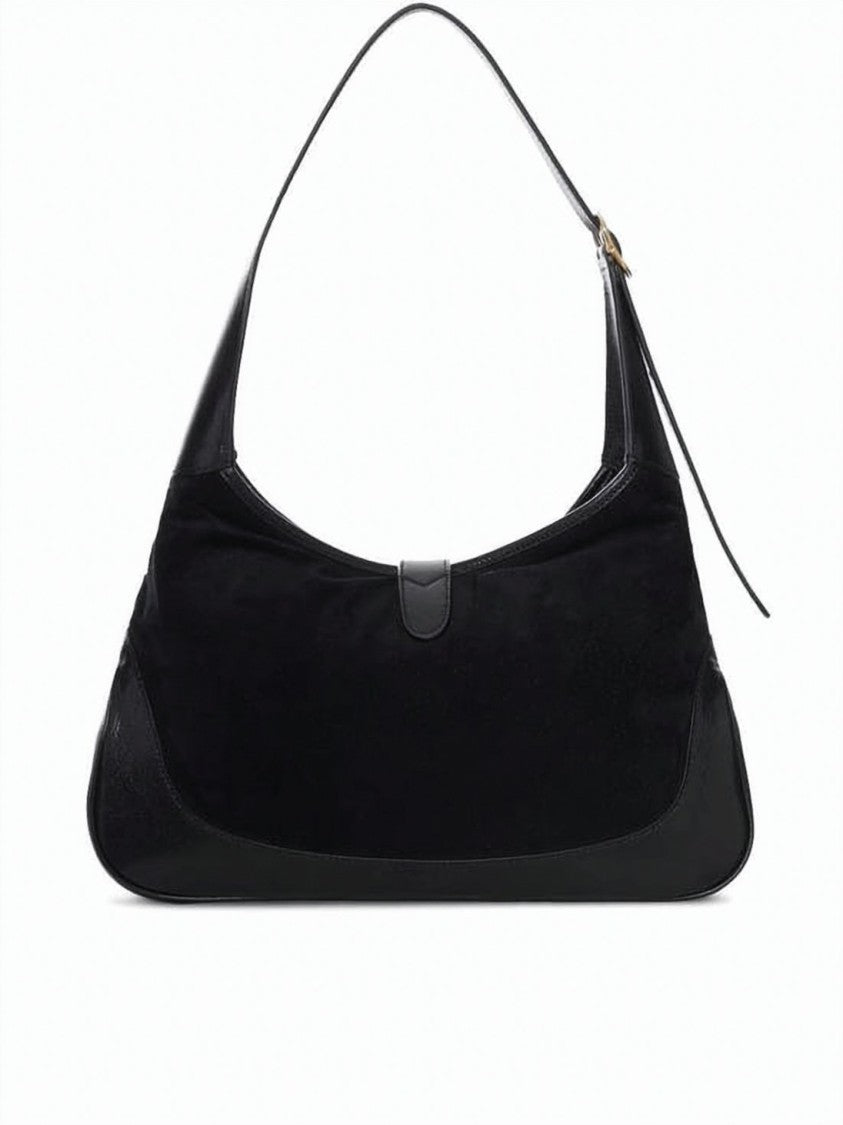 Gucci Shoulder Bag With Gold-Tone Clasp And Curved Silhouette