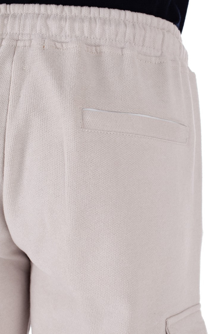 Eleventy Cargo-Style Sweatpants With Cashmere Accents And Adjustable Fit