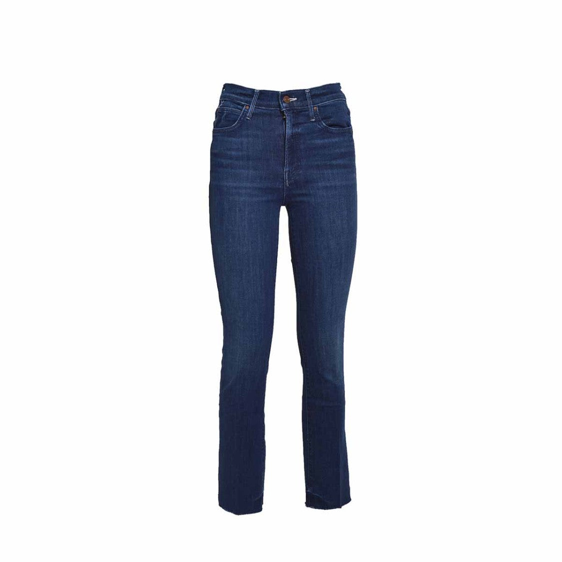 Mother The Rascal Ankle Snippet Blue Cotton Jeans