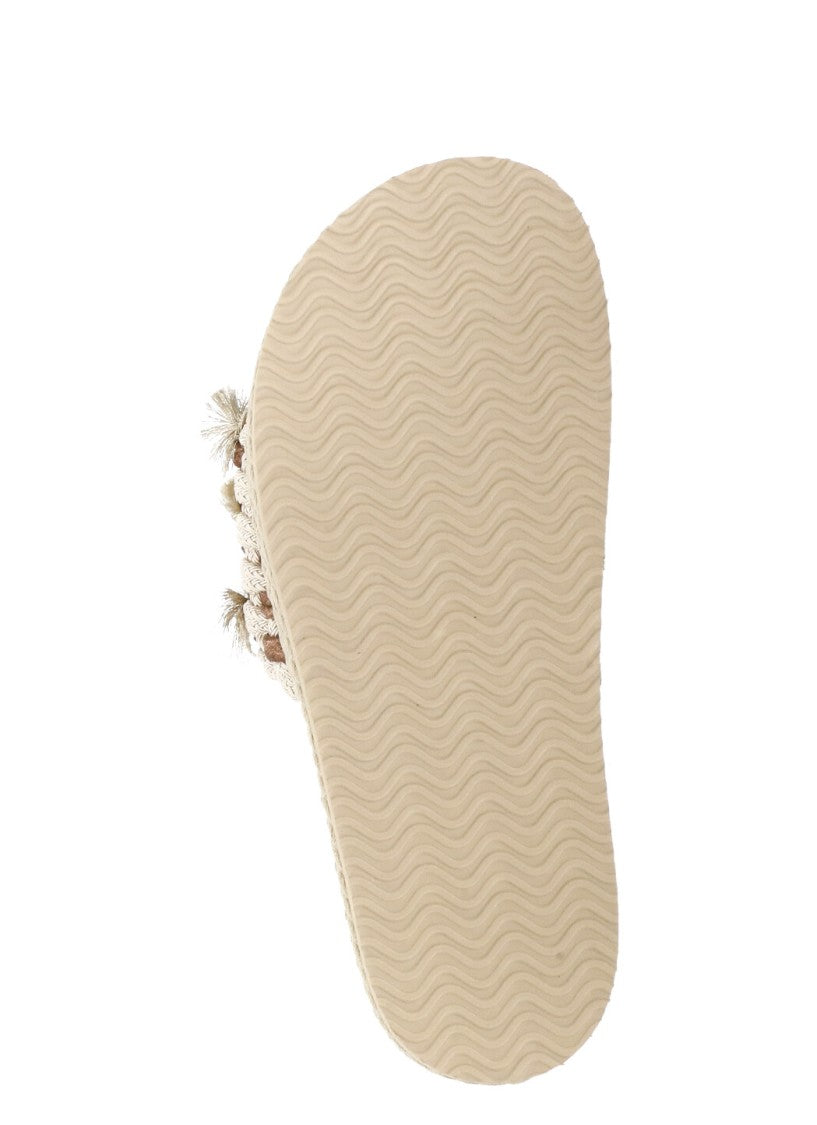 Mou Beige Monoband Woven Band Sandals