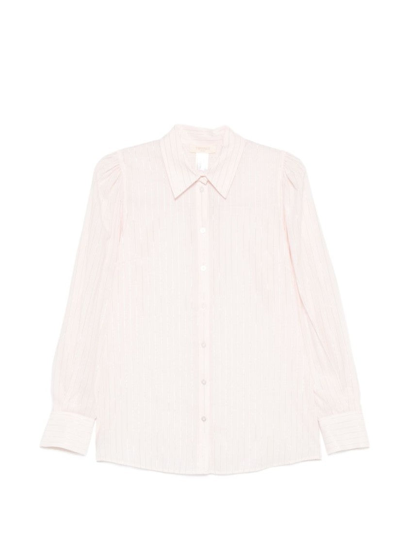 Twin-Set Pink Striped Buttoned Shirt