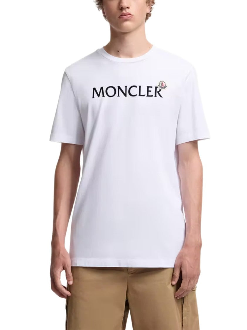 Moncler Logo Relief Cotton Jersey T-Shirt