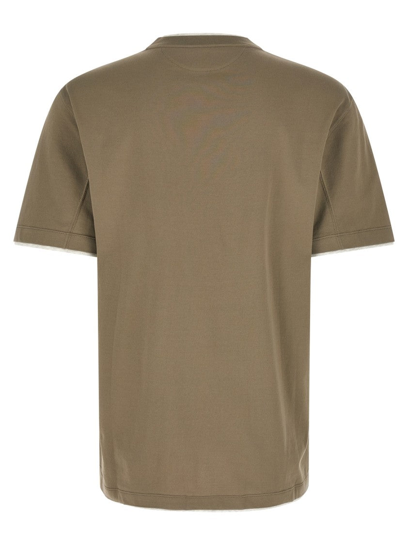 Brunello Cucinelli Double Layer Cotton T-Shirt
