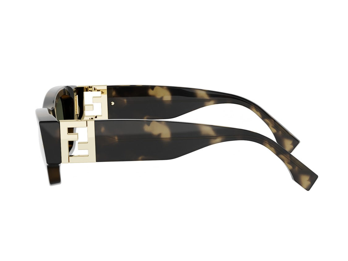 Fendi Fe40234i Tortoiseshell Oversized Square Frame Sunglasses