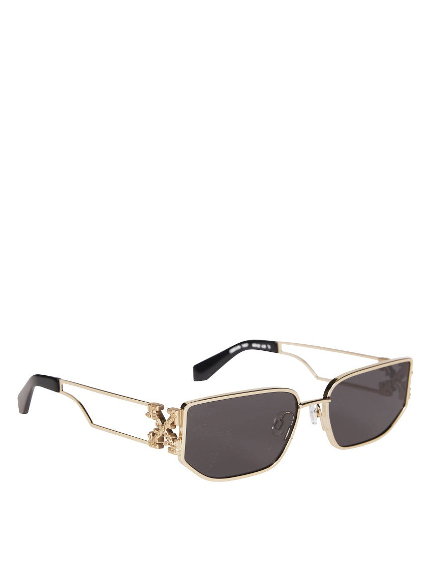 Off-White Gold Allen Metal Double Wire Sunglasses