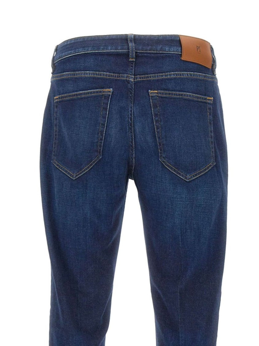 Pt Torino Classic Straight-Leg Denim Jeans With Mid-Rise Waist