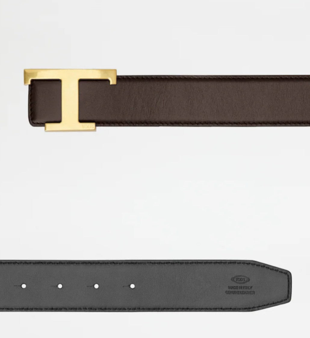 Tod's Dark Brown Leather Belt
