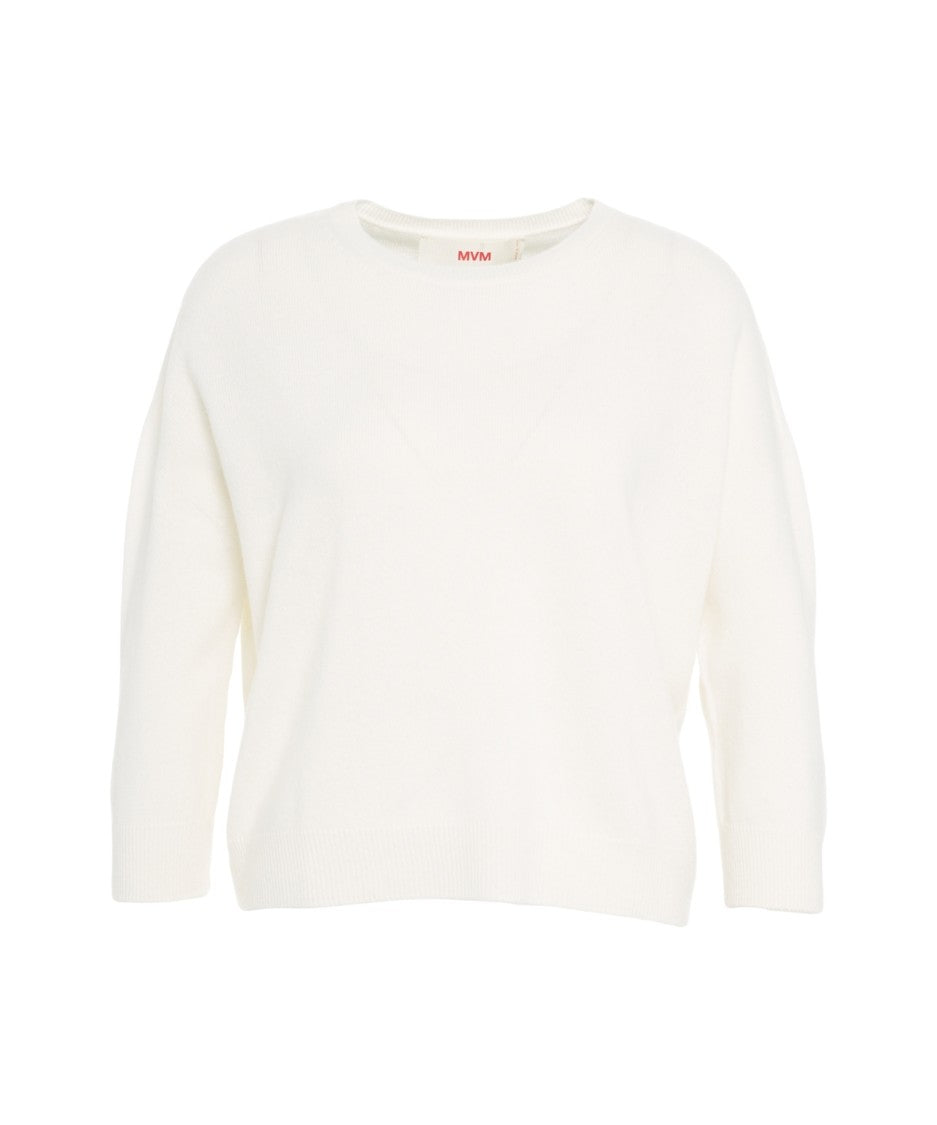 Mvm Cashmere Sweater With Classic Round Neckline