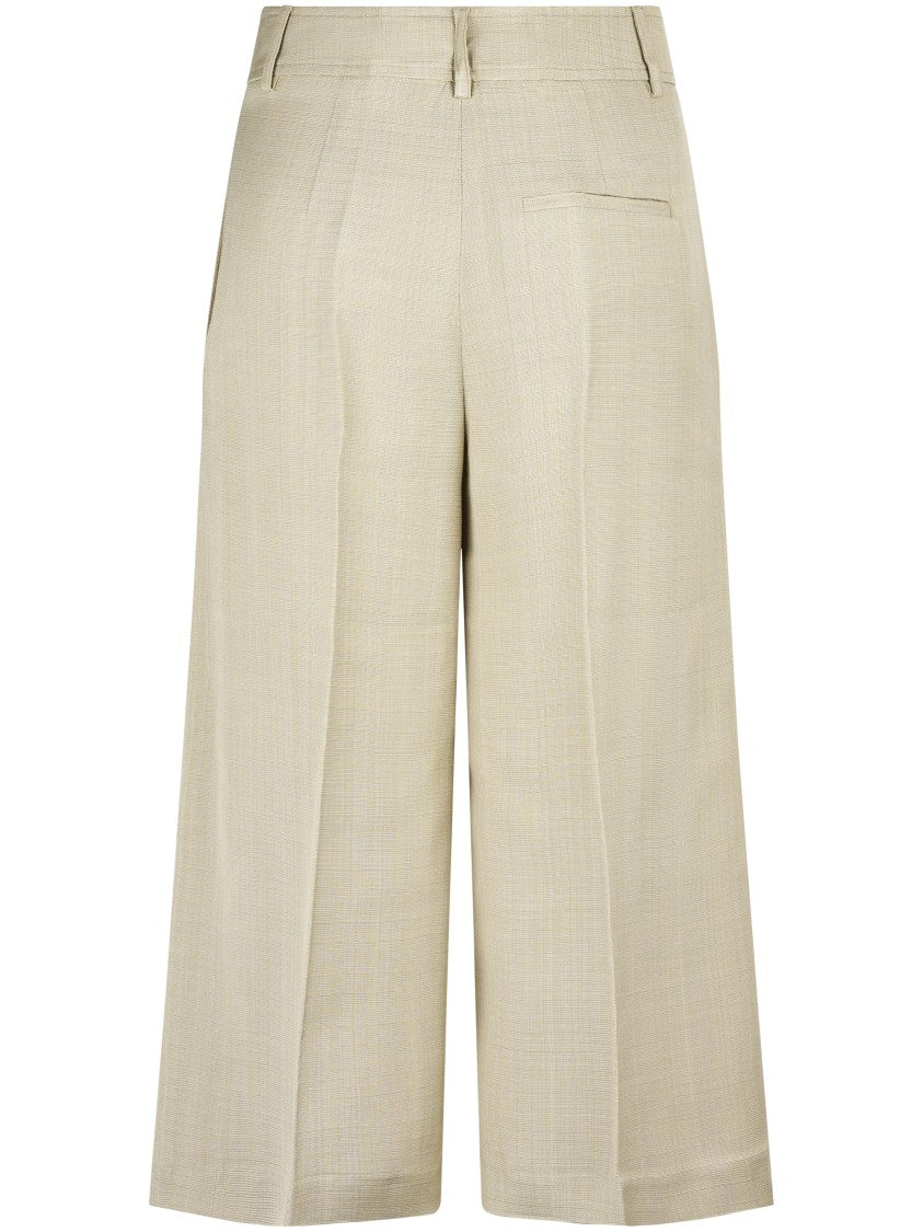Forte Forte Cropped Pants With Relaxed Wide-Leg Silhouette