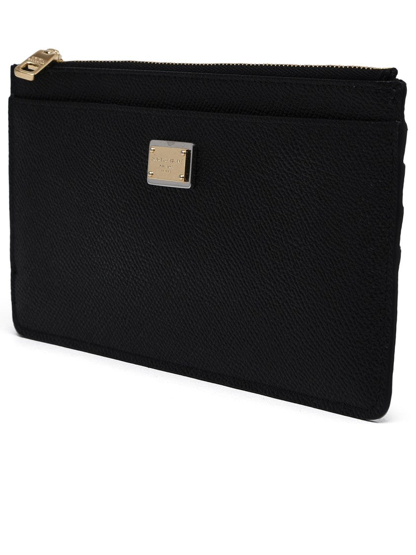 Dolce & Gabbana Black Leather Card Holder