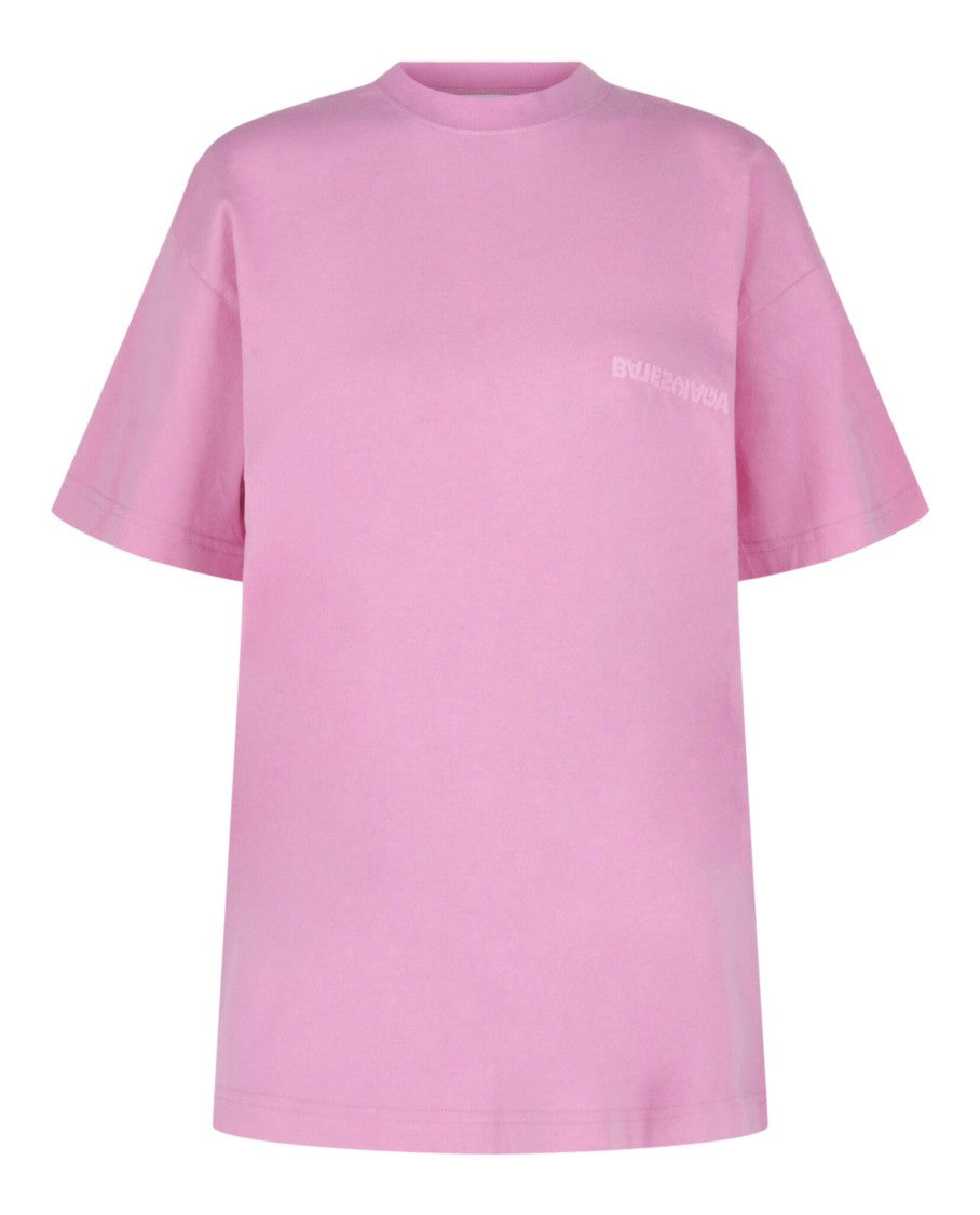Balenciaga Upside Down Embroidered Logo T-Shirt