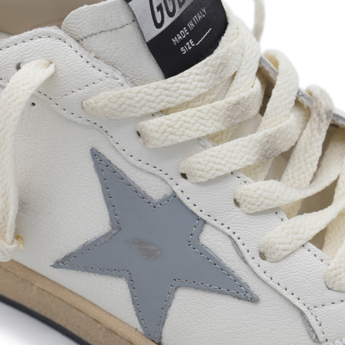 Golden Goose White Leather Ball Star Sneakers