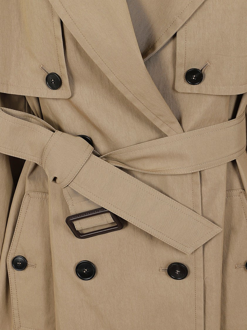 Max Mara Double-Breasted Water-Repellent Trench Coat With Oversized Fit