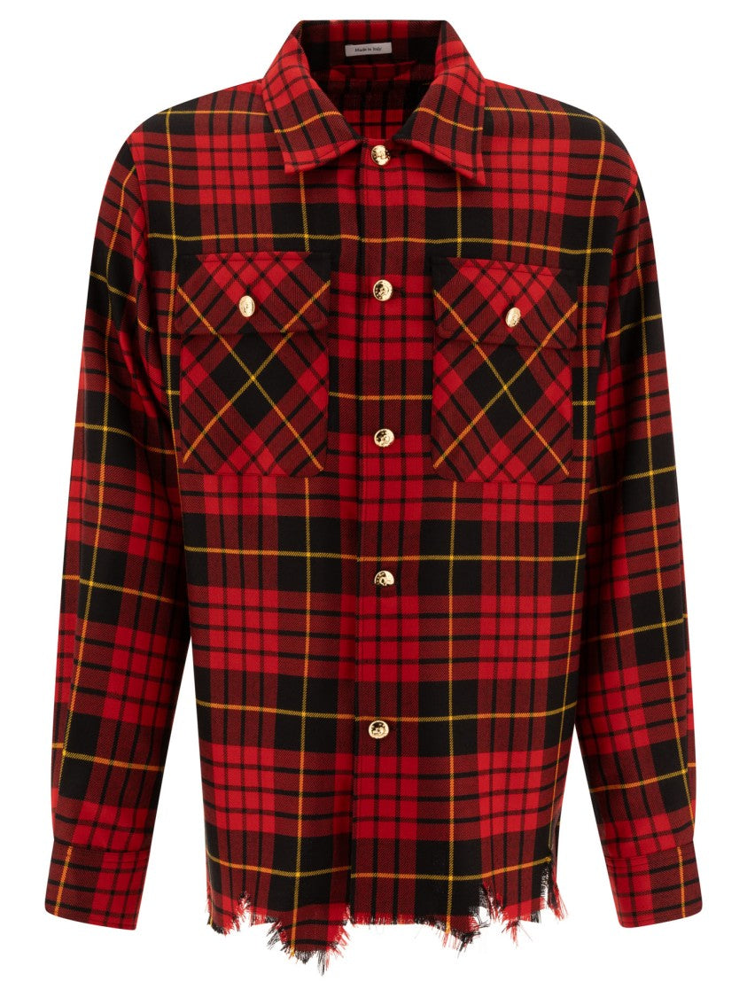 Alexander Mcqueen Distressed Tartan Overshirt