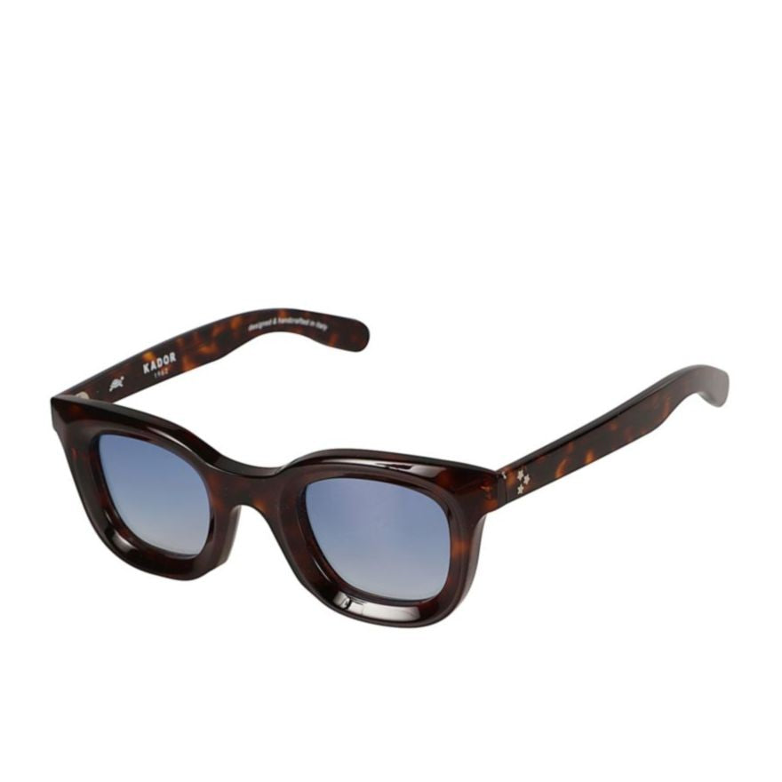 Kador Joy Rectangular Tortoiseshell Sunglasses With Gradient Blue Lenses