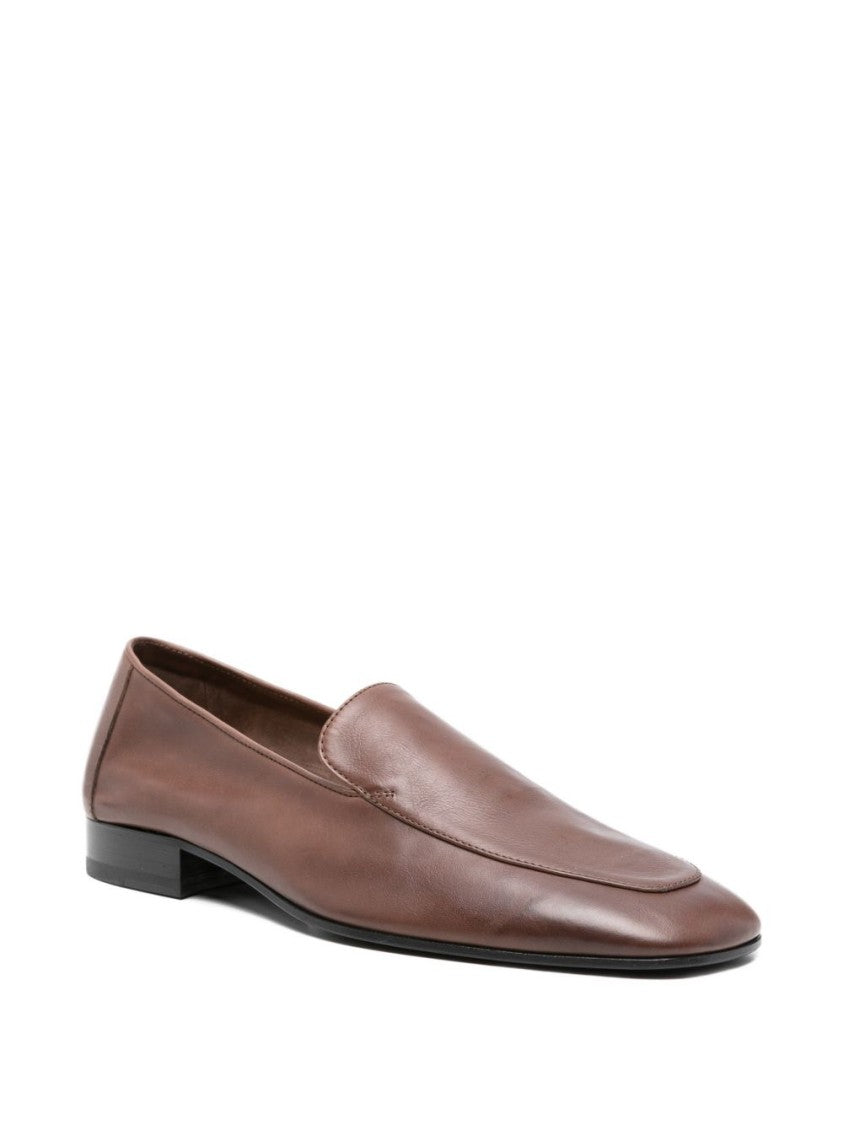 Dries Van Noten Brown Minimalist Slip On Almond Flats