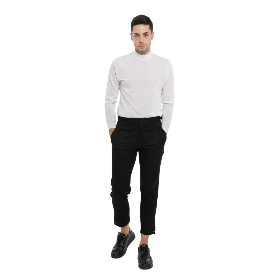 Neil Barrett Black Pants With Button Details