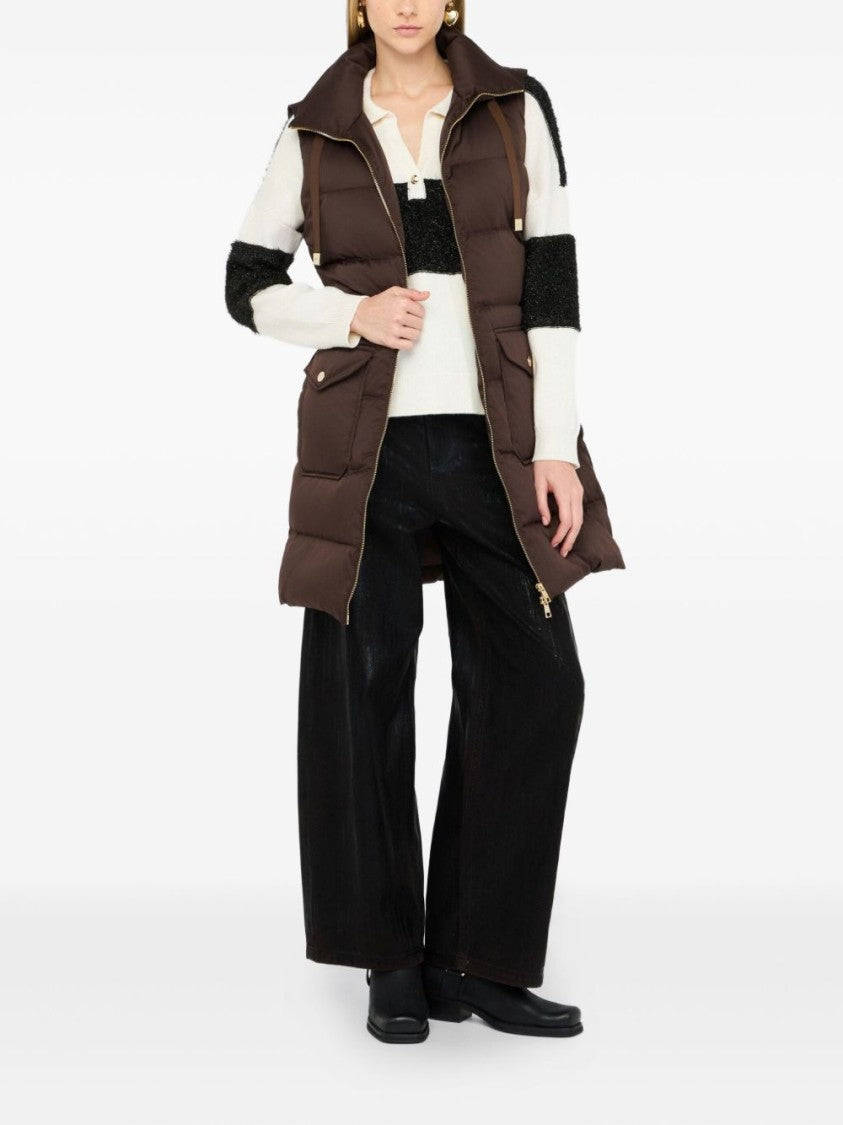 Liu Jo Wide-Leg Brown Jeans With Glossy Finish