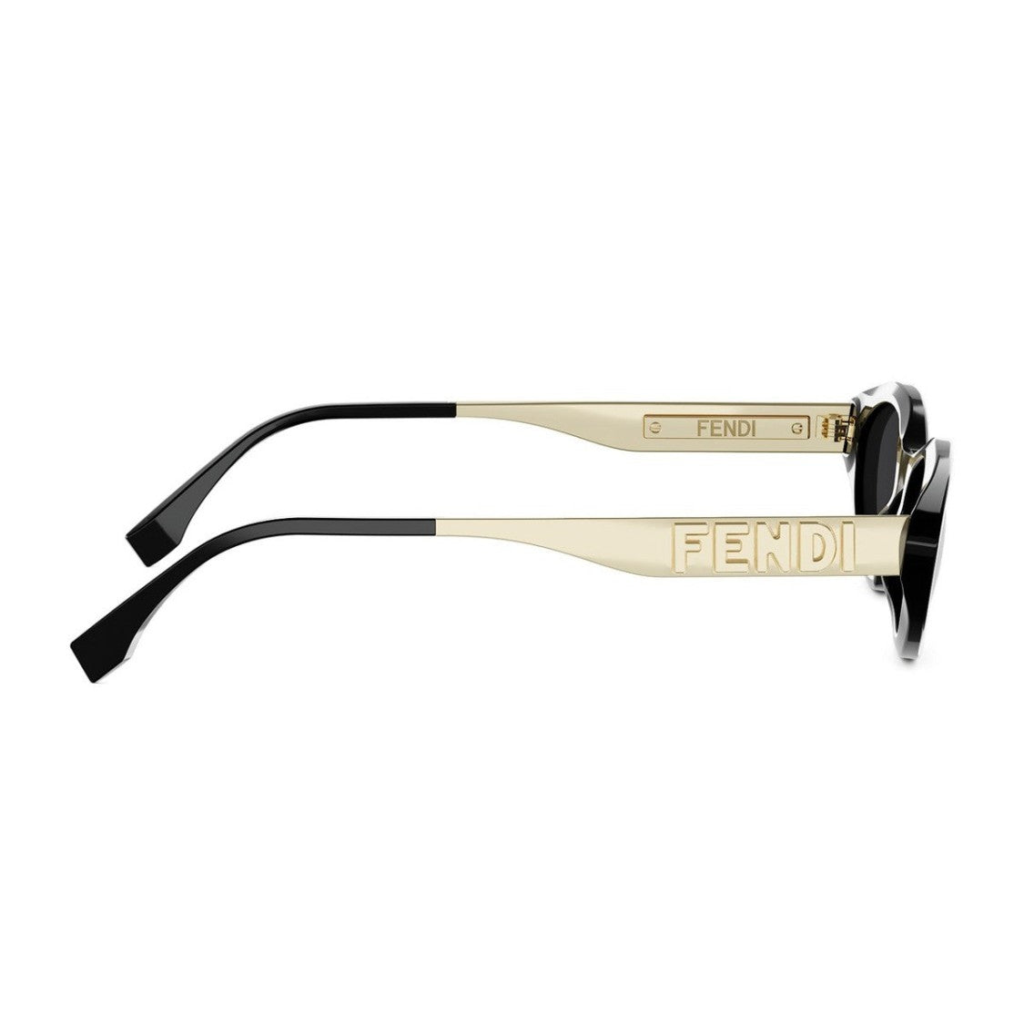 Fendi Black Fendigraphy Acetate Cat-Eye Sunglasses