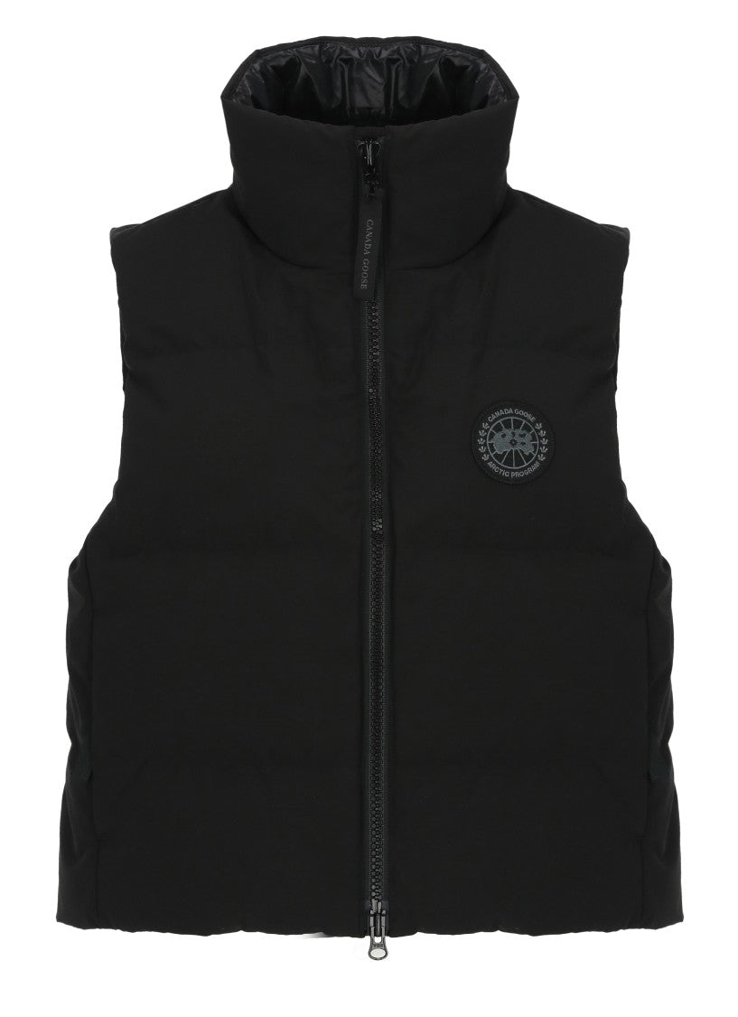 Canada Goose High-Neck Quilted Short Vest With Dual Zip Closure