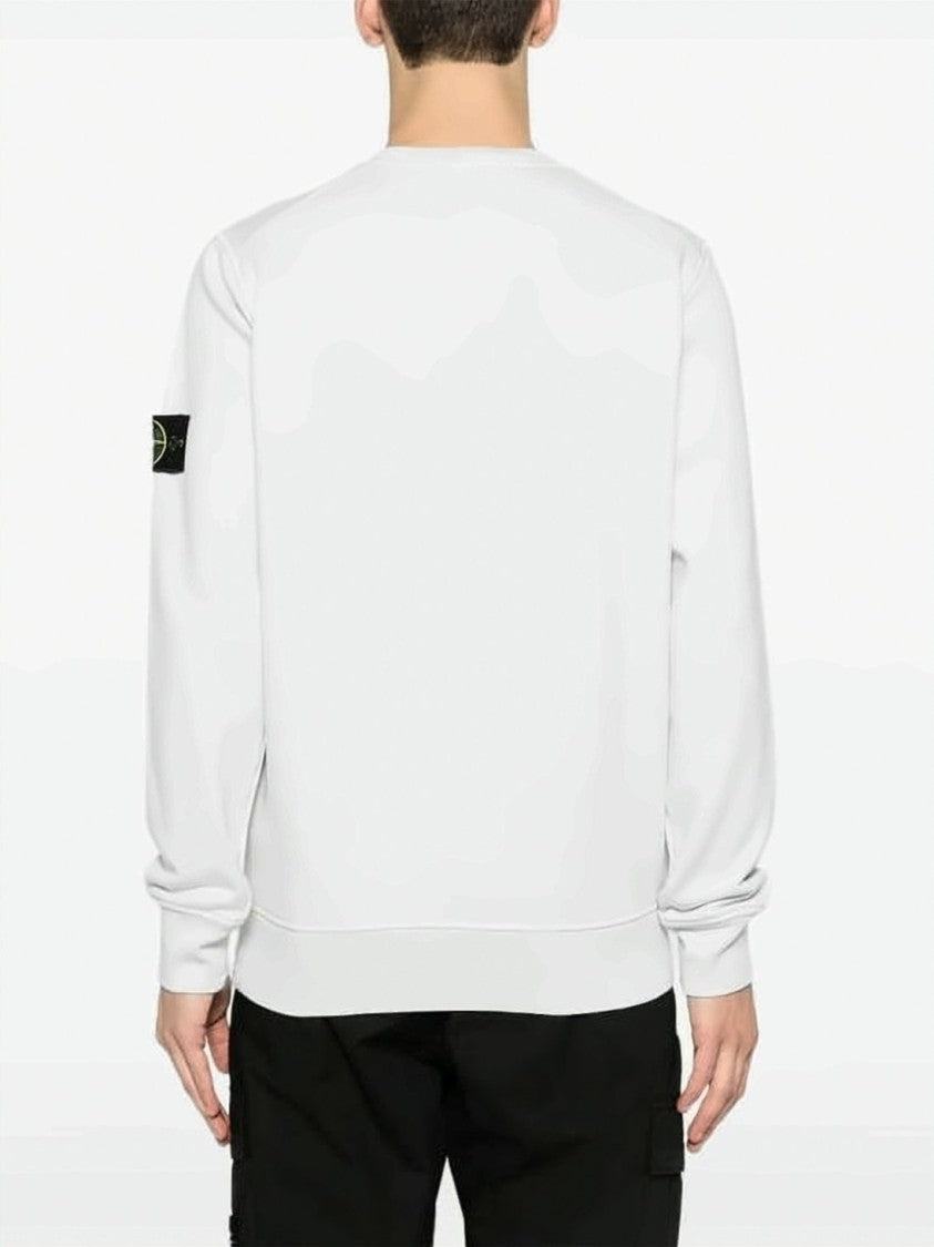 Stone Island Long-Sleeve Crewneck Sweatshirt With Compass Patch