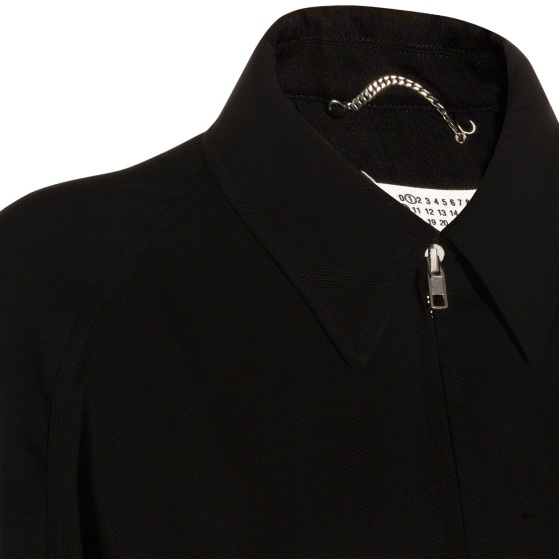 Maison Margiela Black Jacket With Ribbed Details