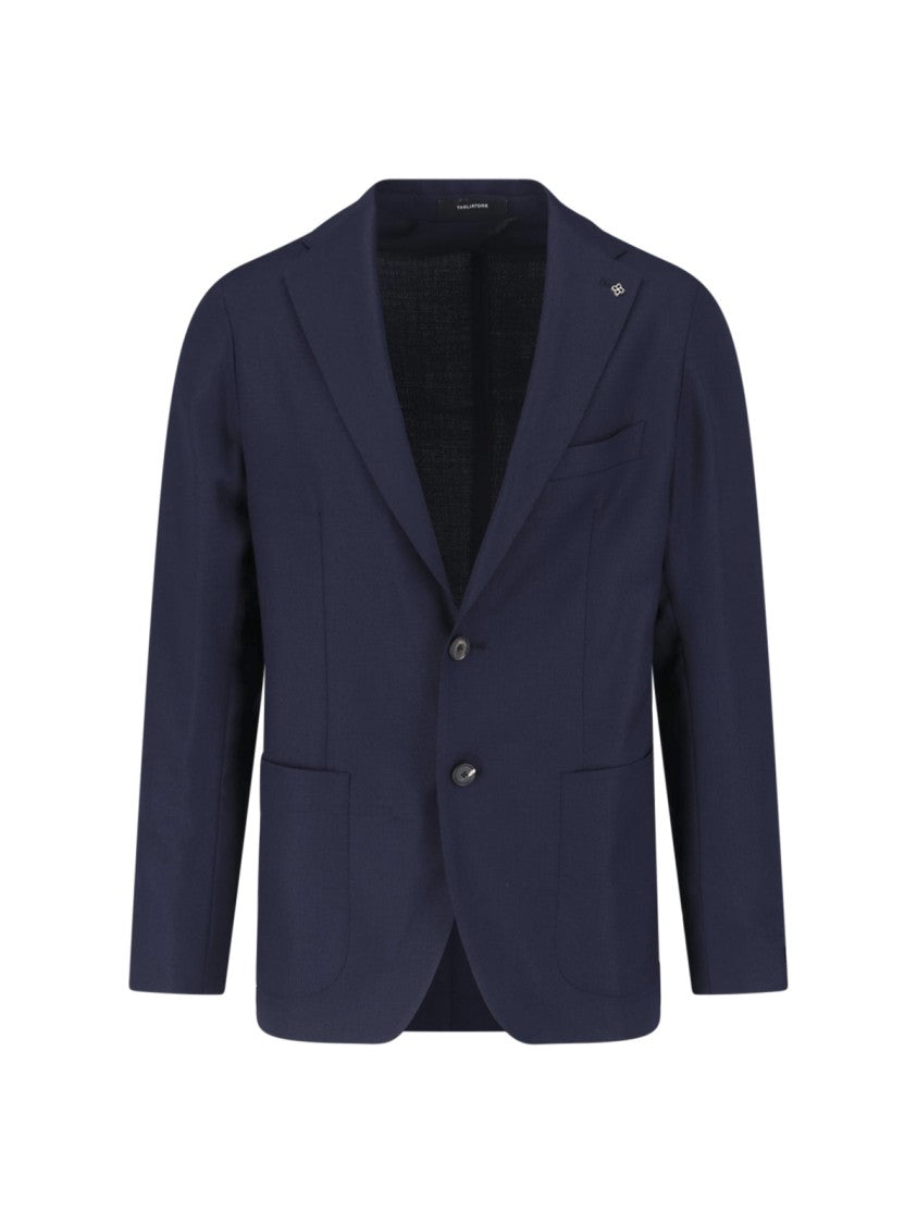 Tagliatore Navy Blue Virgin Wool Blazer
