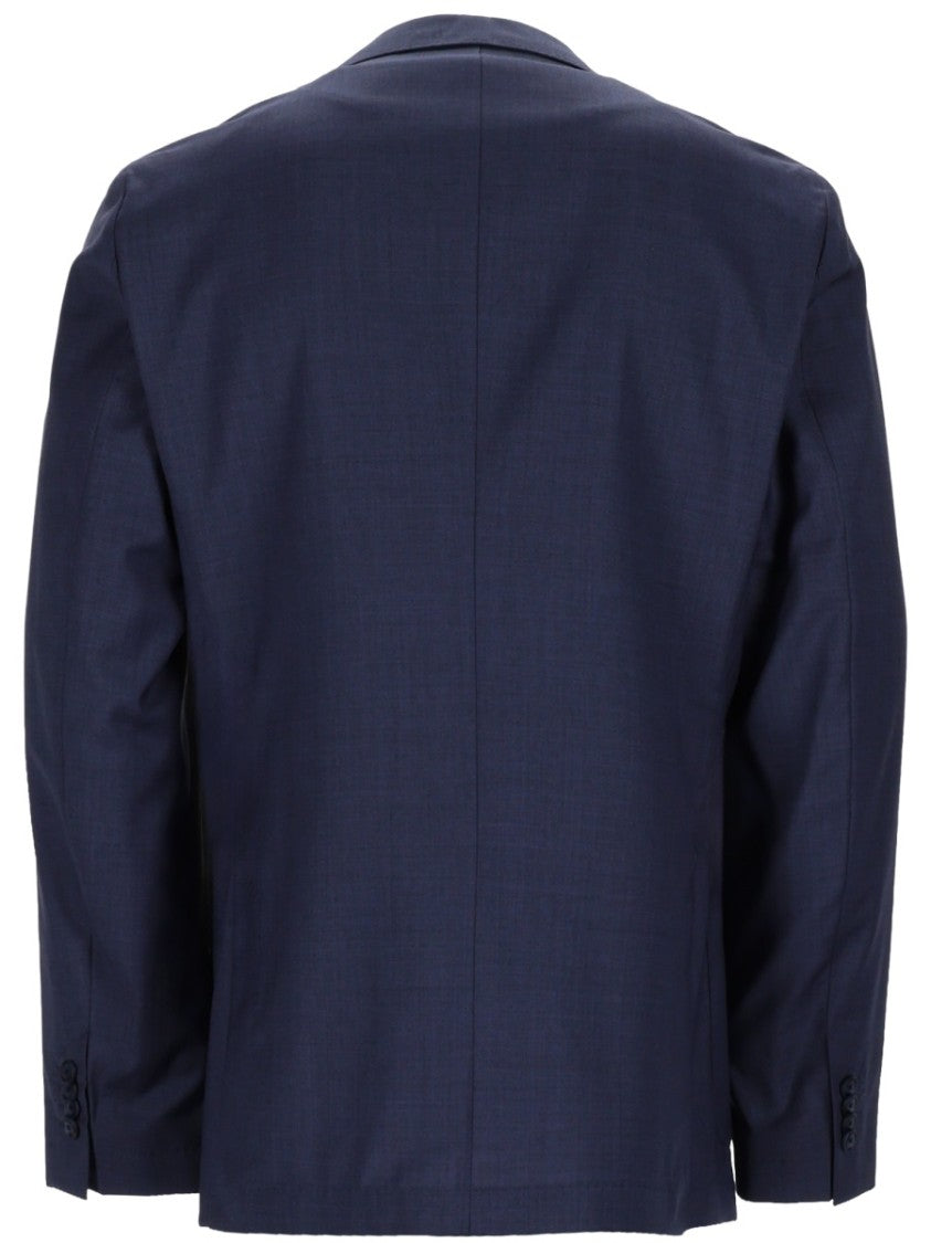 Boss Navy Virgin Wool Tailored Blazer