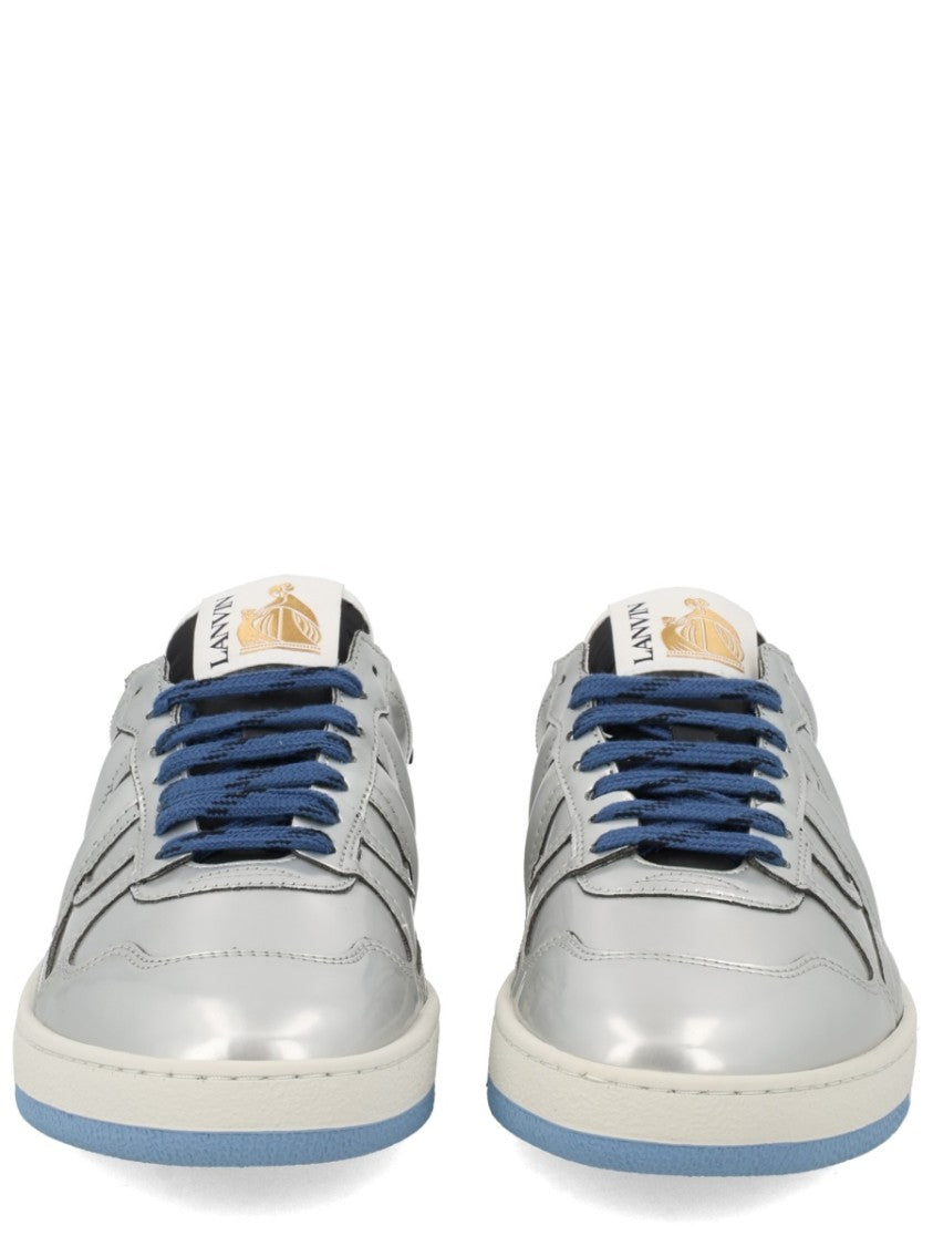 Lanvin Silver Clay Reflective Low-Top Sneakers