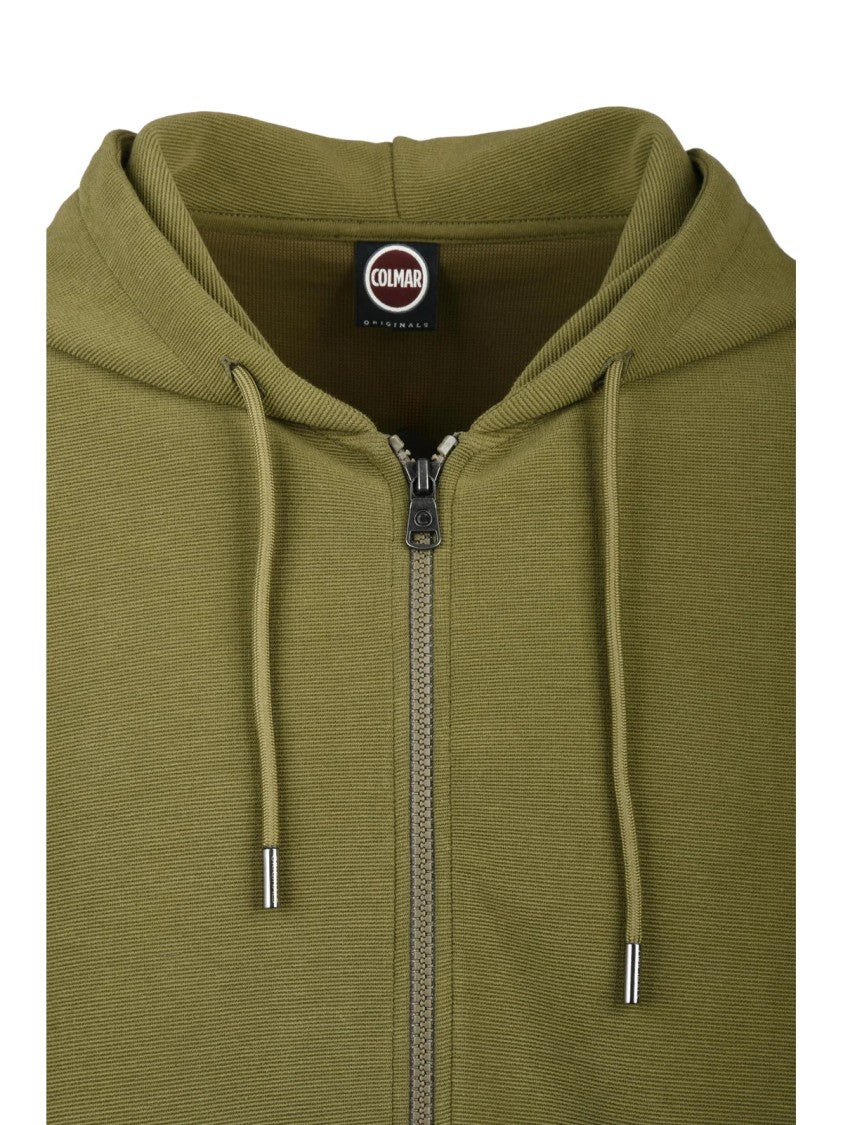 Colmar Originals Green Zip Cotton-Blend Hoodie