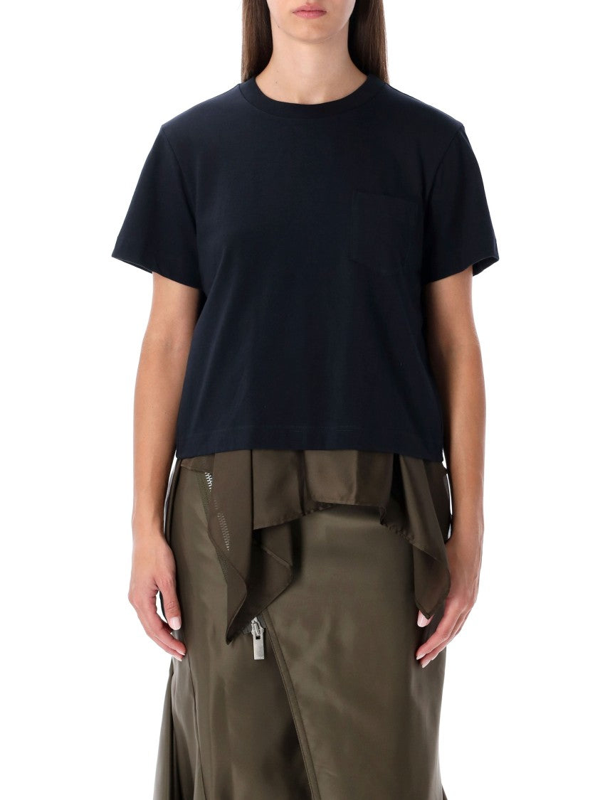 Sacai T-Shirt With Voile Back Insert