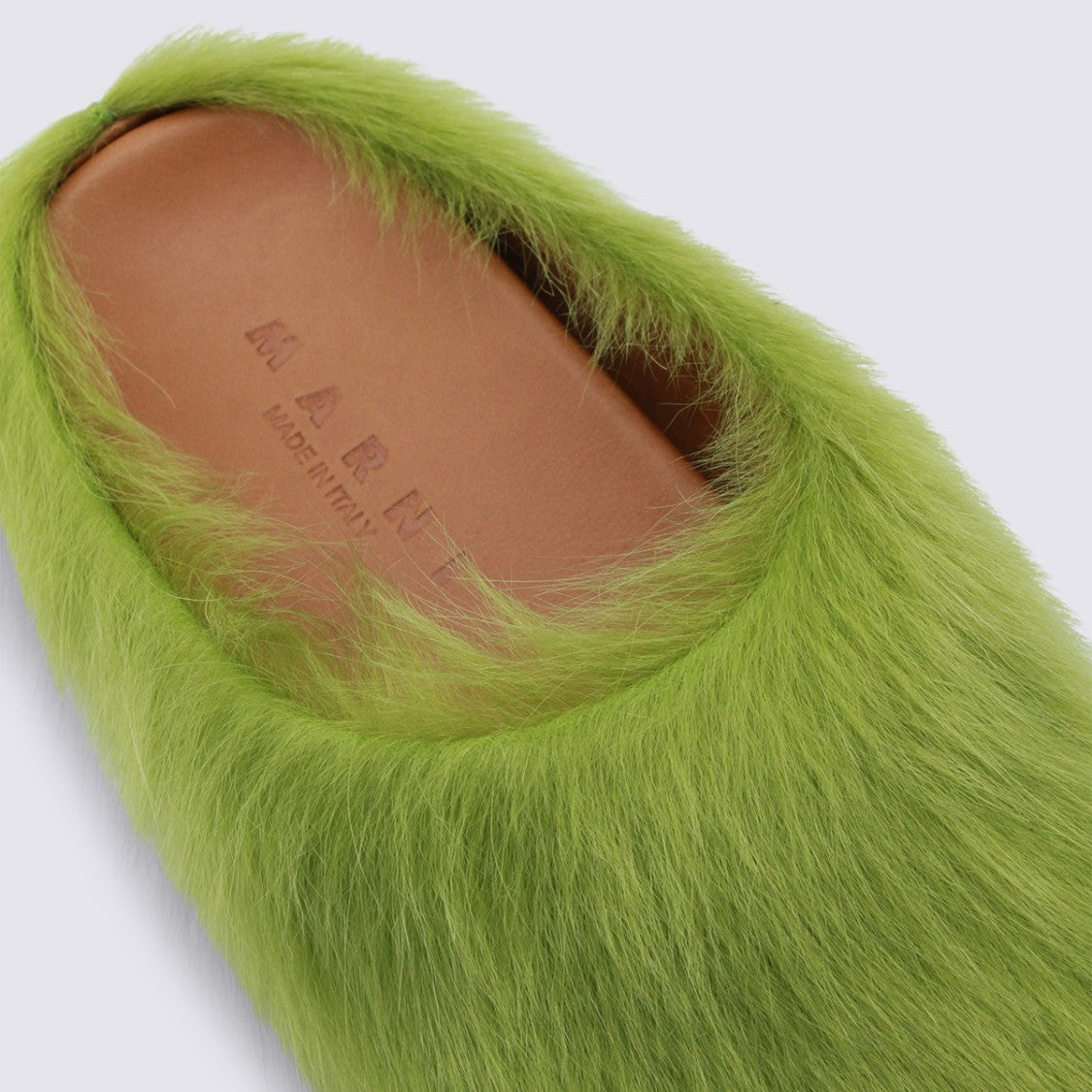 Marni Acid Green Leather Sandals