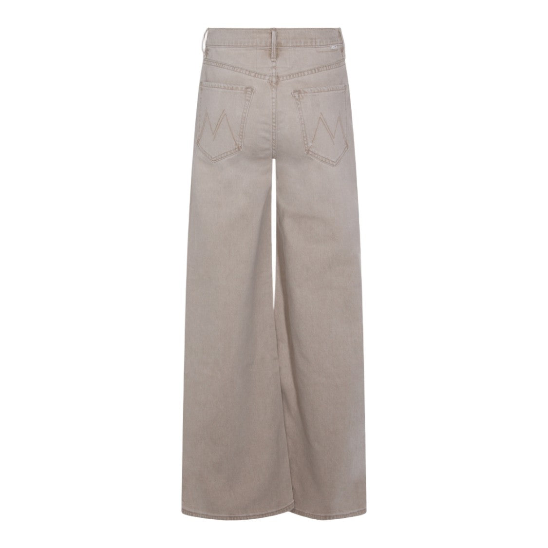 Mother Straight-Leg Beige Denim Jeans With Minimalist Design