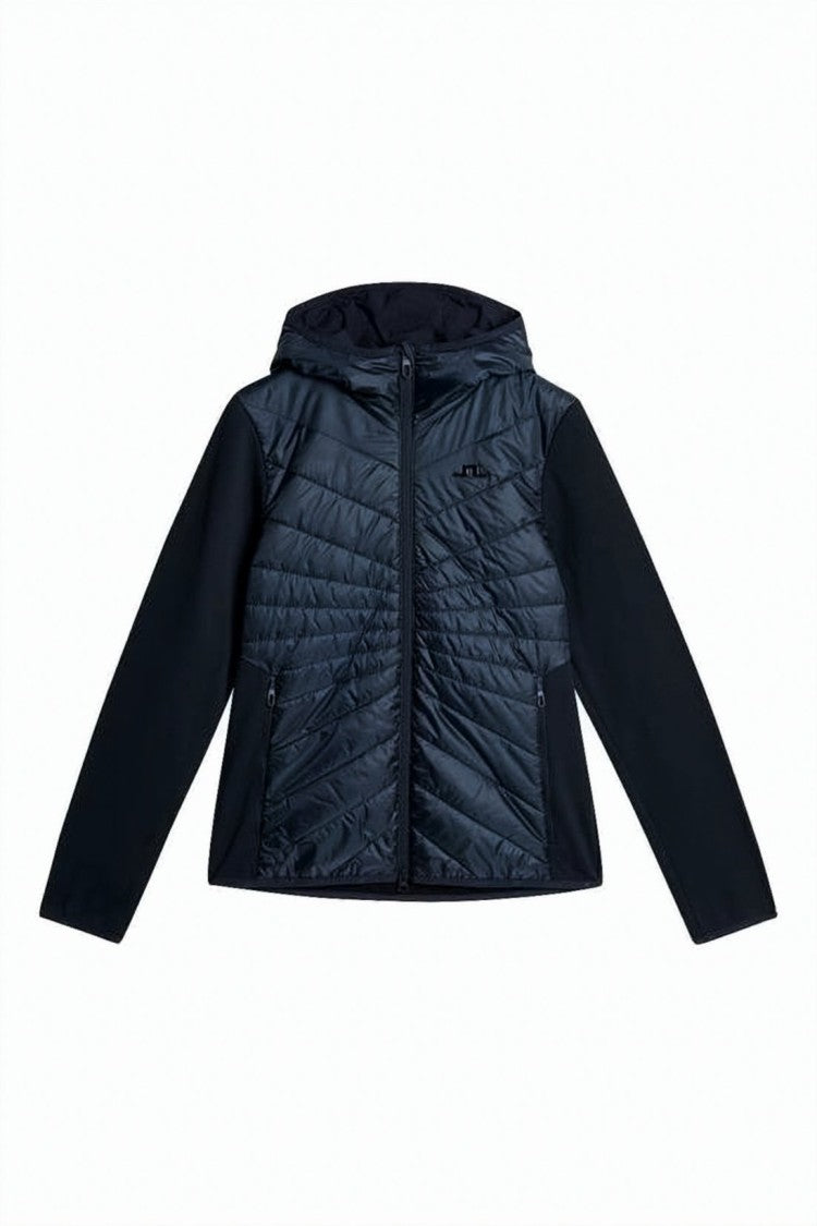 J Lindeberg Quilted Black Jacket With Hood