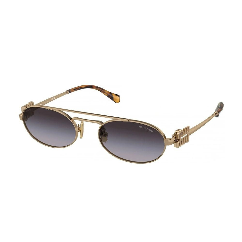 Miu Miu 0Mu 54Zs Oval Metal Frame Sunglasses