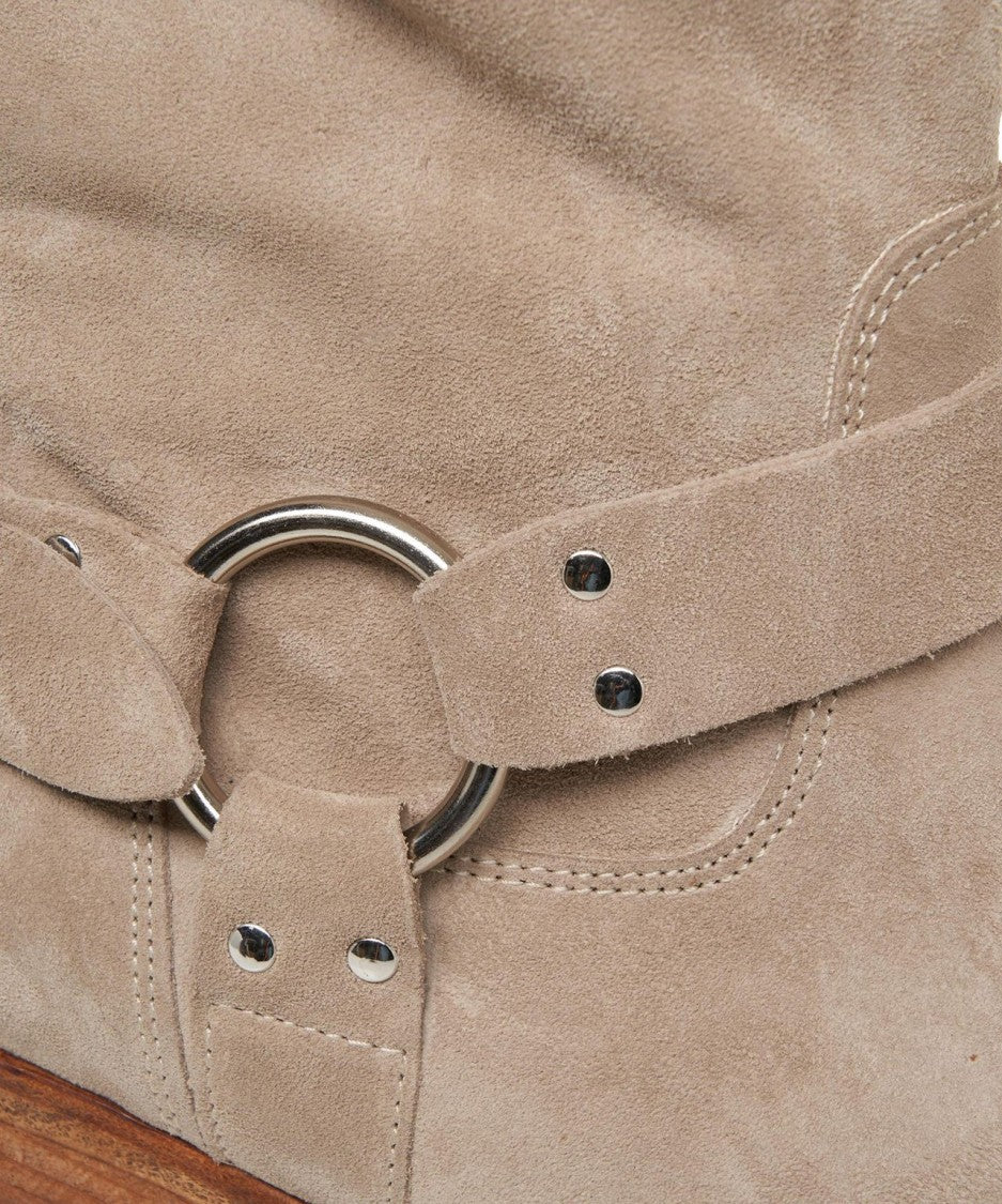 Curiosite Suede Biker Boots