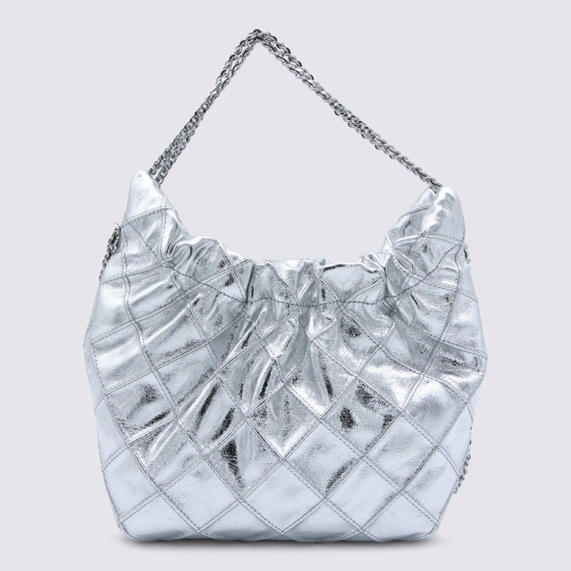 Tory Burch Silver Leather Crossbody Bag