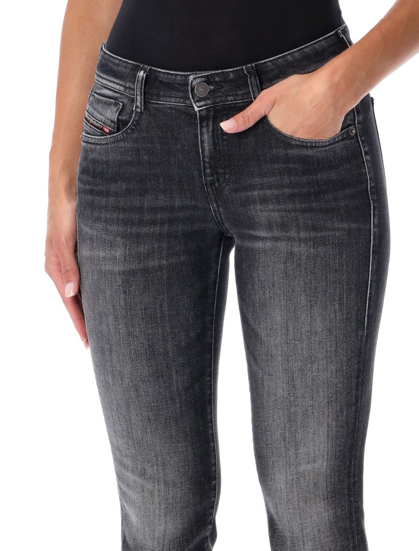 Diesel Bootcut Black Denim Jeans With Clean Finish And Contoured Waist