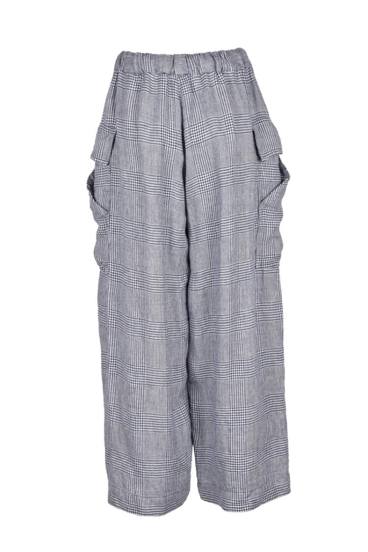 Ricorrrobe Wide Leg Cargo Trousers - Blue/White