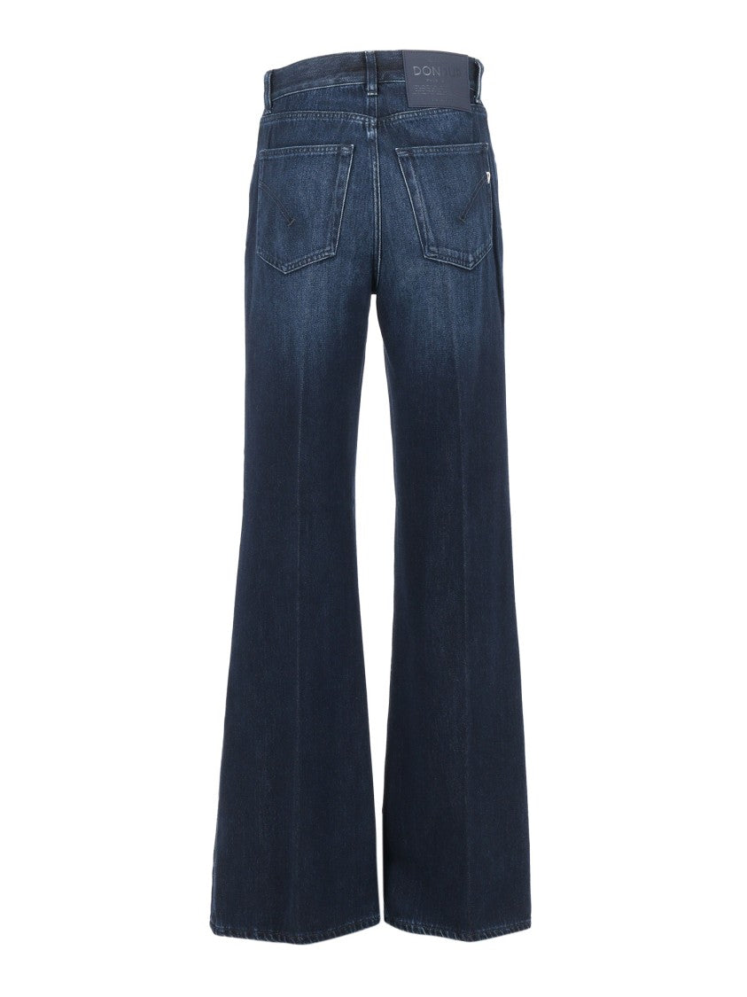 Dondup High-Waisted Wide-Leg Denim Jeans