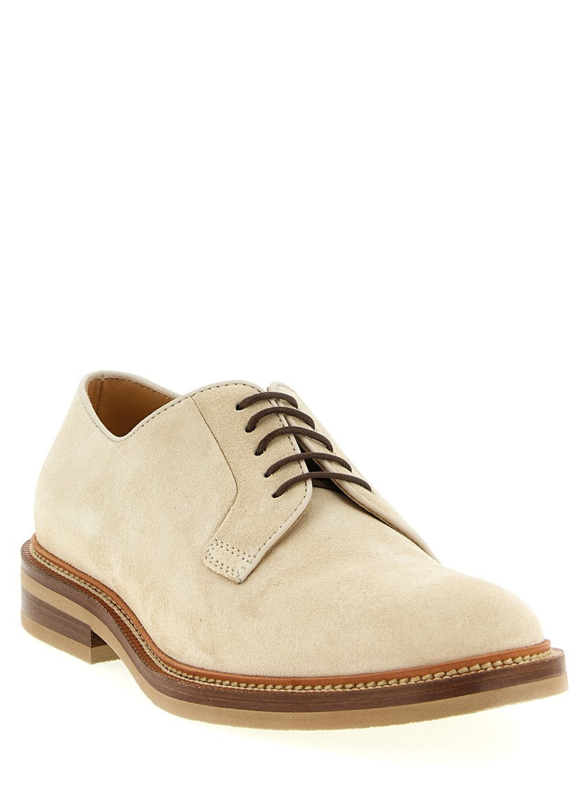 Brunello Cucinelli Suede Derby Shoes