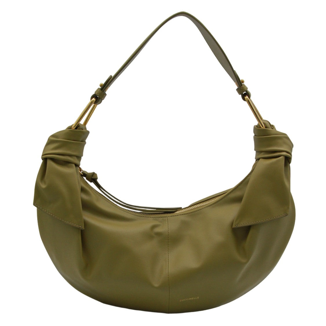 Coccinelle Crescent-Shaped Handbag With Gold-Tone Hardware