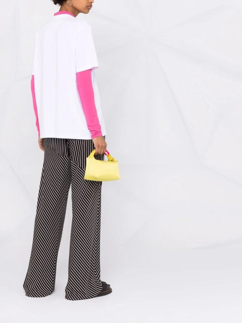 Msgm White T-Shirt With Subtle Logo Detail