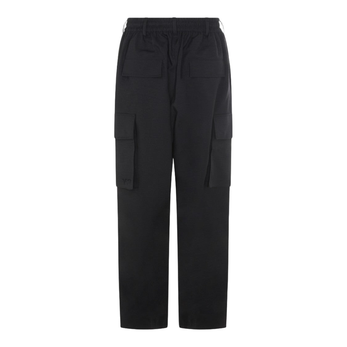 Y-3 Relaxed Fit Black Trousers With Cargo Pockets
