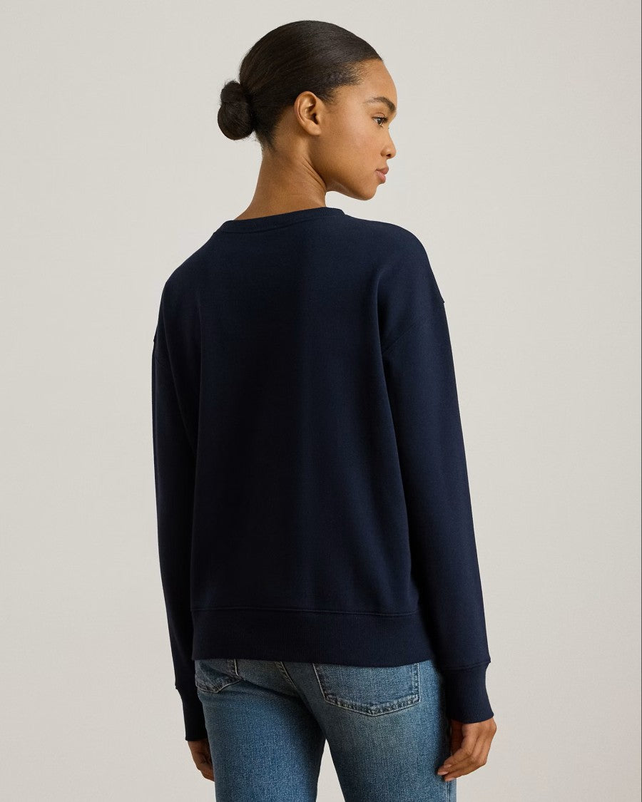 Lauren Ralph Lauren Navy Blue Kappy Recycled Sweatshirt