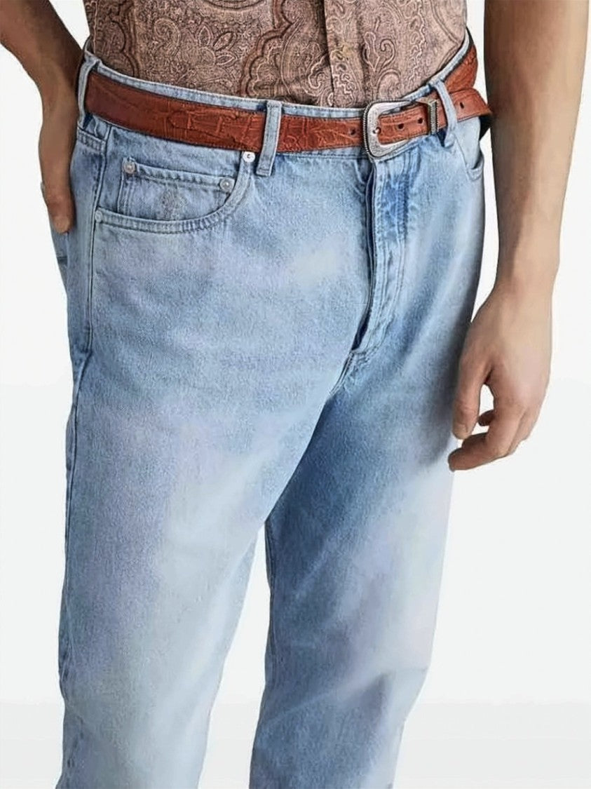 Brunello Cucinelli Light Wash Denim Pants With Classic Five-Pocket Design