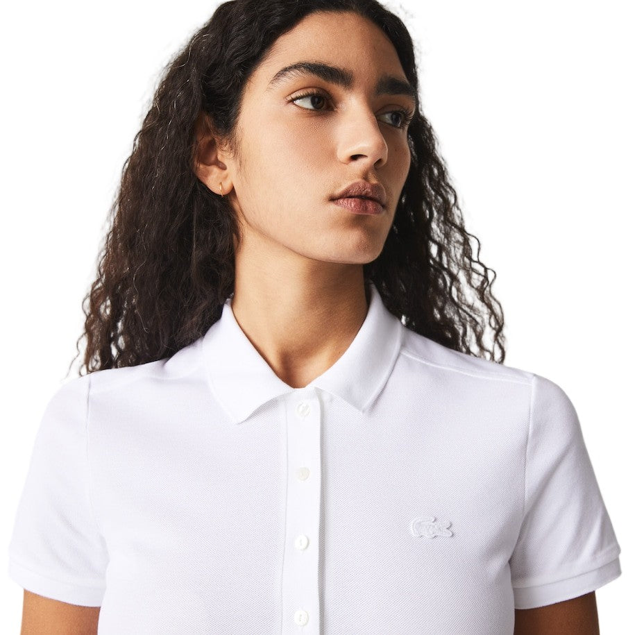 Lacoste White Mini Slim Fit Polo Dress