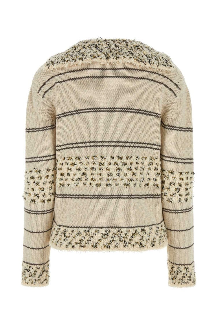Bottega Veneta Embroidered Wool Blend Polo Shirt