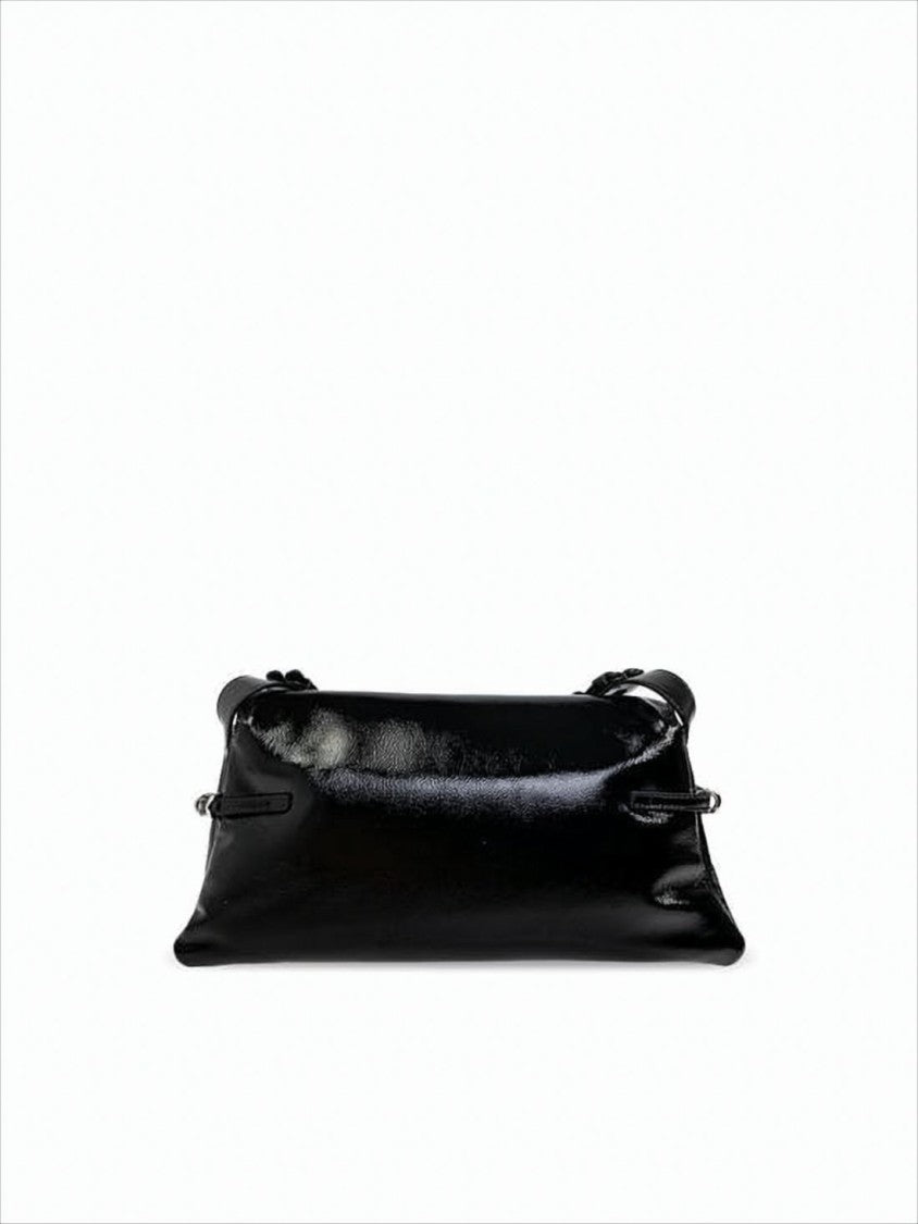 Givenchy Glossy Calf Leather Shoulder Bag With Structured Design