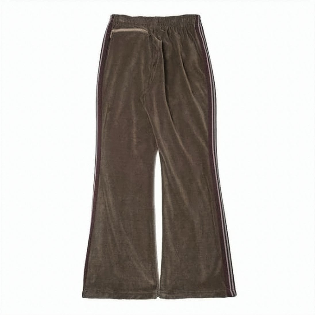 Needles Relaxed Fit Brown Jogger Pants With Side Stripes